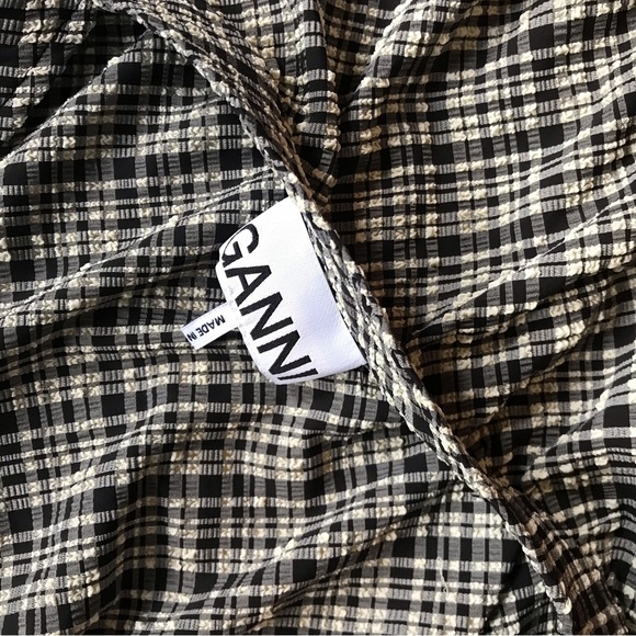 Ganni Plaid Seersucker Dress - Picture 5 of 7